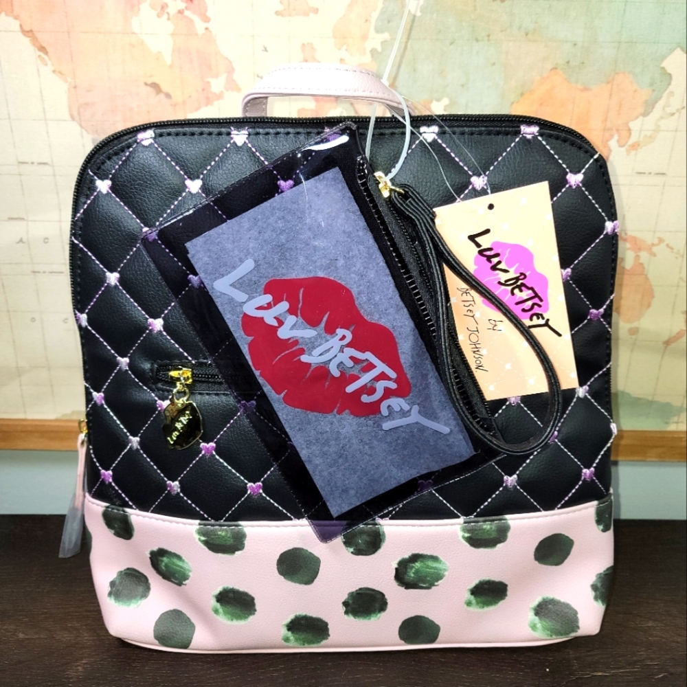 BRAND NEW Luv Betsey Pink/Black LBLILLI Backpack